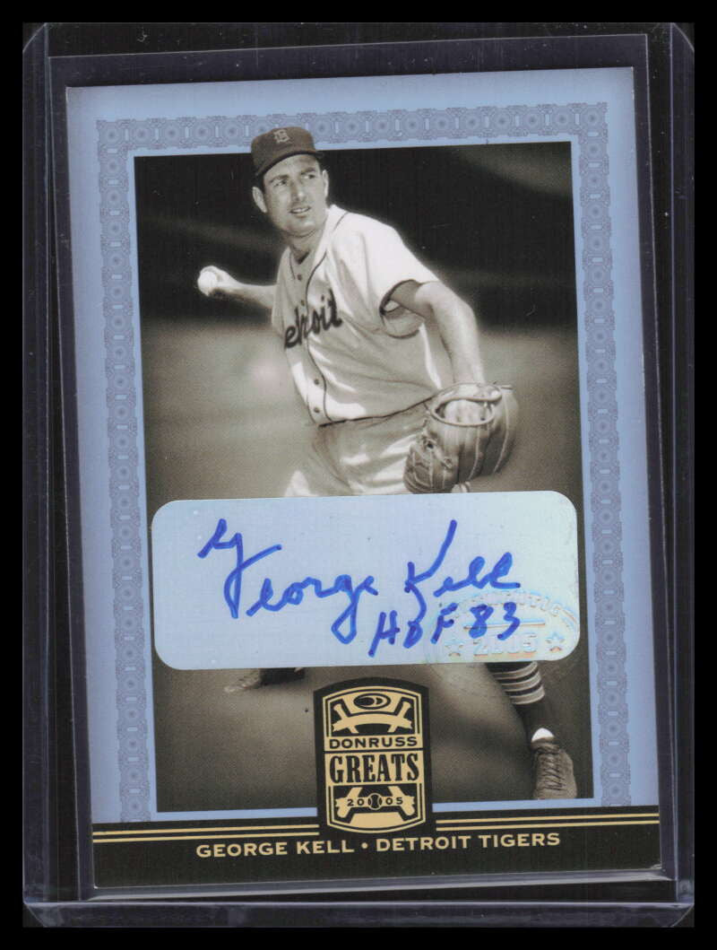 2005 Donruss Greats Signature Gold HoloFoil 32 George Kell Auto /2000