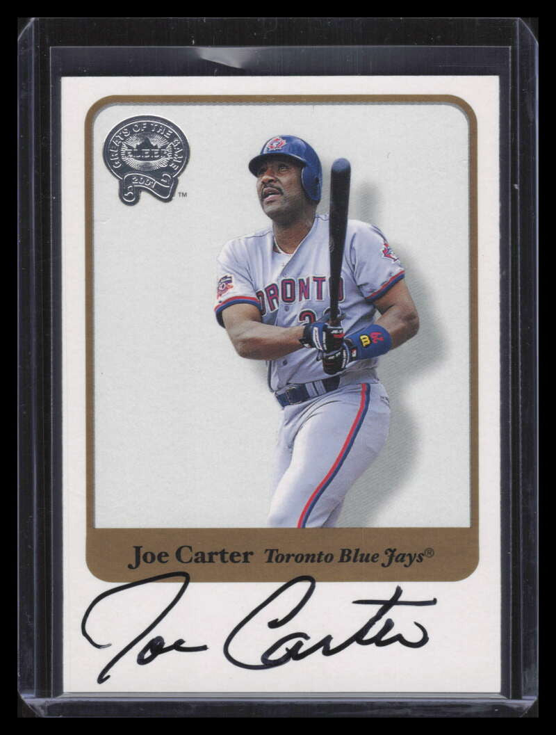2001 Greats of the Game Autographs 18 Joe Carter Auto