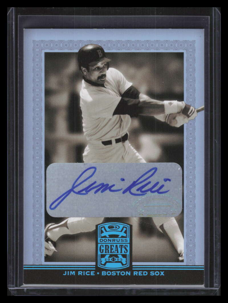 2005 Donruss Greats Signature Platinum HoloFoil 40 Jim Rice Auto /5