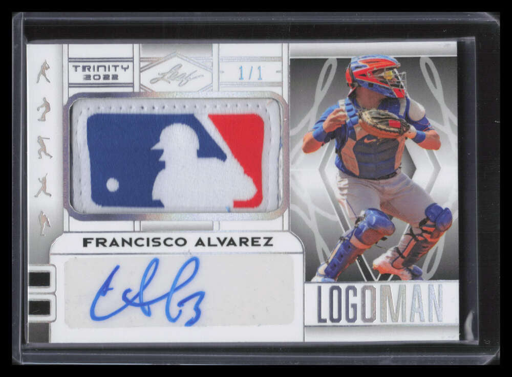 2022 Leaf Trinity Silver lfa1 Francisco Alvarez Rookie Logoman Patch Auto 1/1