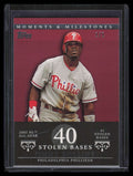SOLD 147287 2007 Topps Moments and Milestones Red 132-40 Jimmy Rollins 1/1
