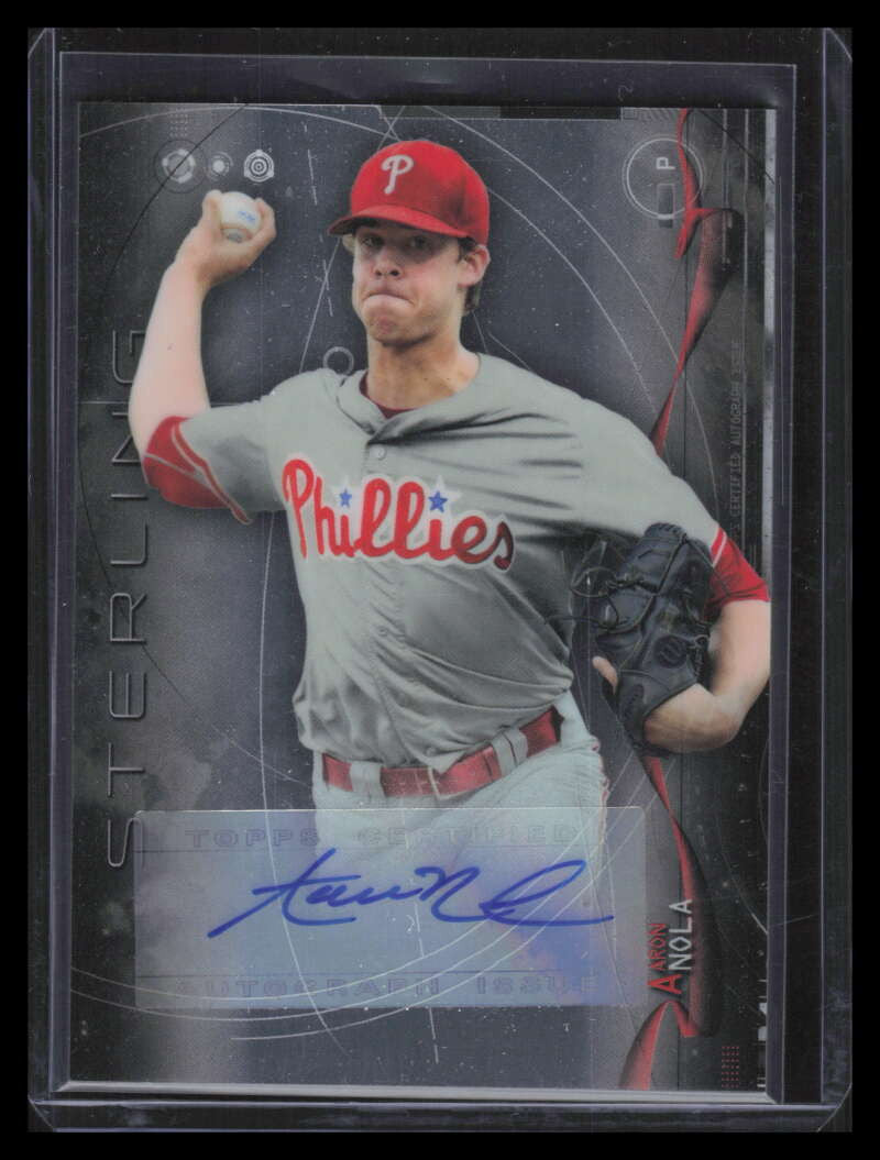 2014 Bowman Sterling Prospect Autographs BSPAANO Aaron Nola Rookie Auto