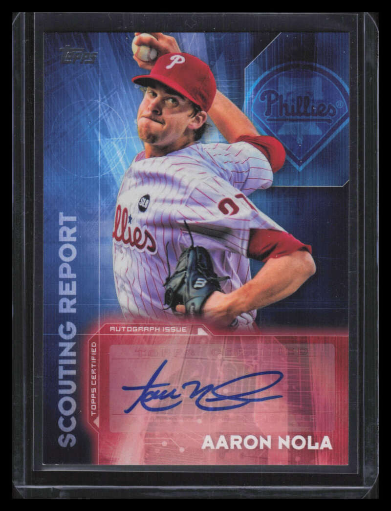 2016 Topps Scouting Report Autographs SRAAN Aaron Nola Rookie Auto