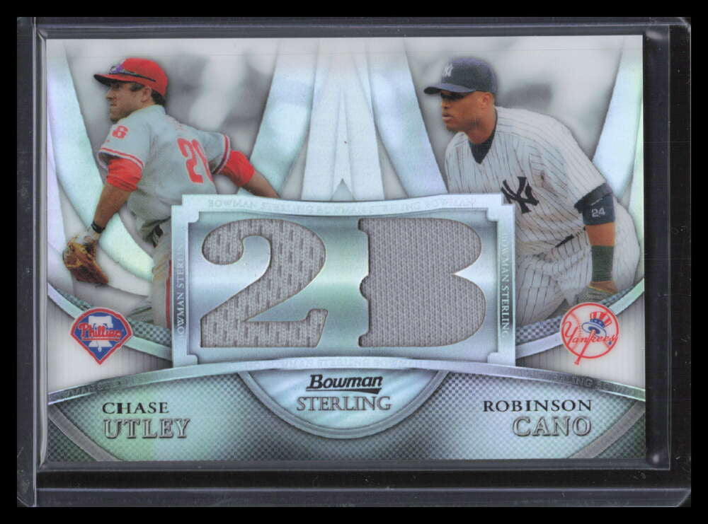 2010 Bowman Sterling Relics Refractor bl14 Cano Chase Utley Dual Jersey 93/99