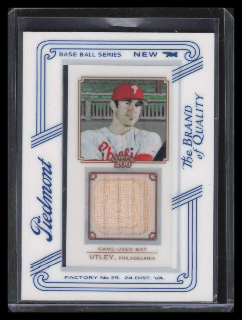 2010 Topps 206 Mini Framed Relics Piedmont CU Chase Utley Bat