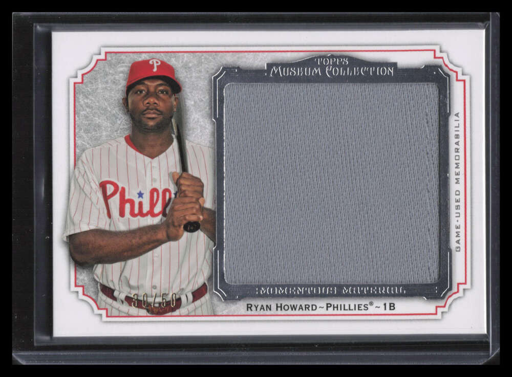 2012 Topps Museum Momentous Material Relics Ryan Howard Jumbo Jersey 30/50