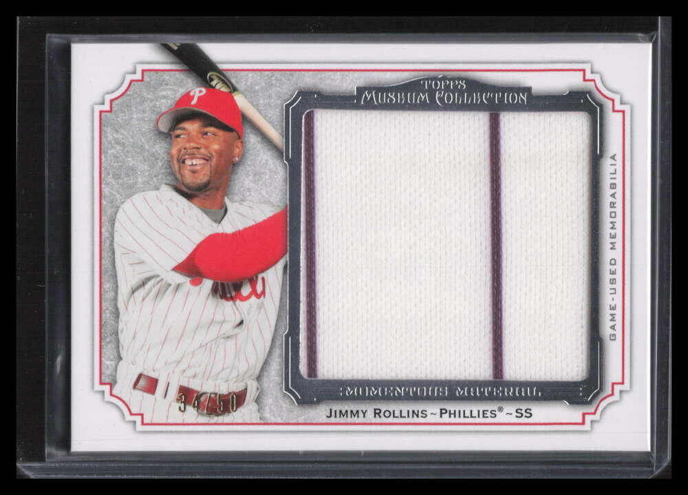 2012 Topps Museum Momentous Material Relics Jimmy Rollins Jumbo Jersey 34/50