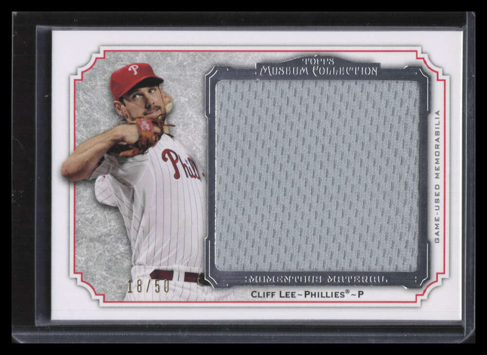 2012 Topps Museum Momentous Material Relics CLE Cliff Lee Jumbo Jersey 18/50