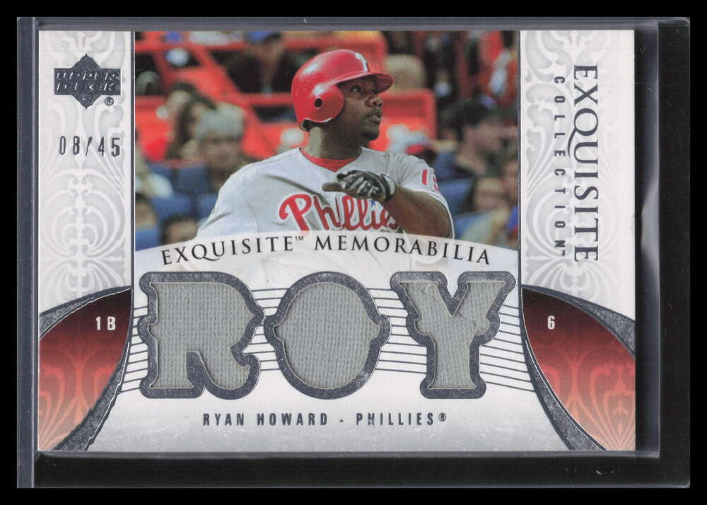 2006 Exquisite Collection Memorabilia ho2 Ryan Howard Triple Jersey 8/45