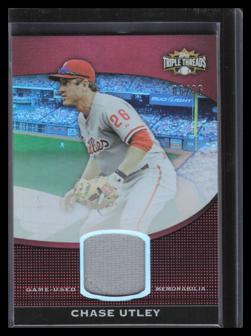 2011 Topps Triple Threads Unity Relics ttus162 Chase Utley Jersey 6/36