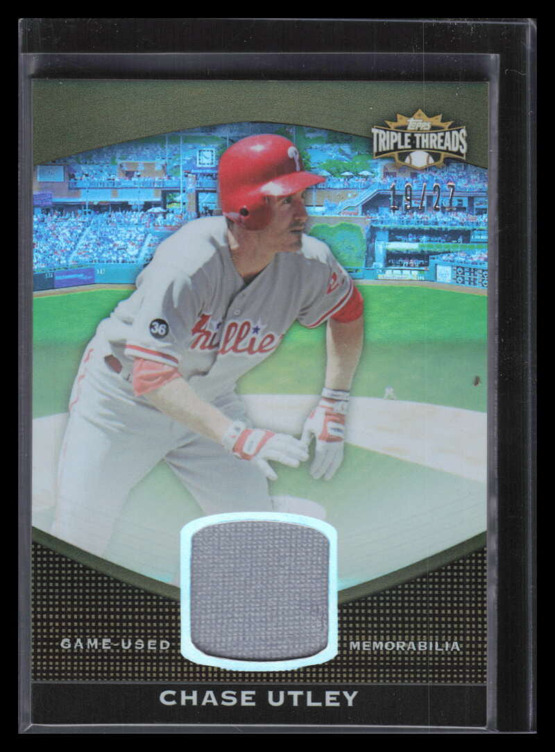 2011 Topps Triple Threads Unity Relics Sepia ttus159 Chase Utley Jersey 19/27