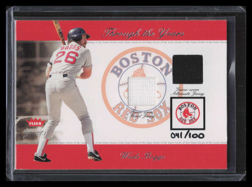 2002 Greats of the Game Through the Years Level 2 Wade Boggs Dual Jersey 41/100