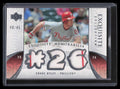 DELETE 147445 2006 Exquisite Collection Memorabilia cu2 Chase Utley Triple Jersey 40/45