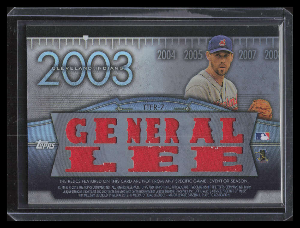2012 Topps Triple Threads Flashback Relics fr7 Cliff Lee Dual Sided Jersey 16/36