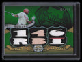 2009 Topps Triple Threads Relics Emerald 105 Ryan Howard Triple Bat Jersey 4/18