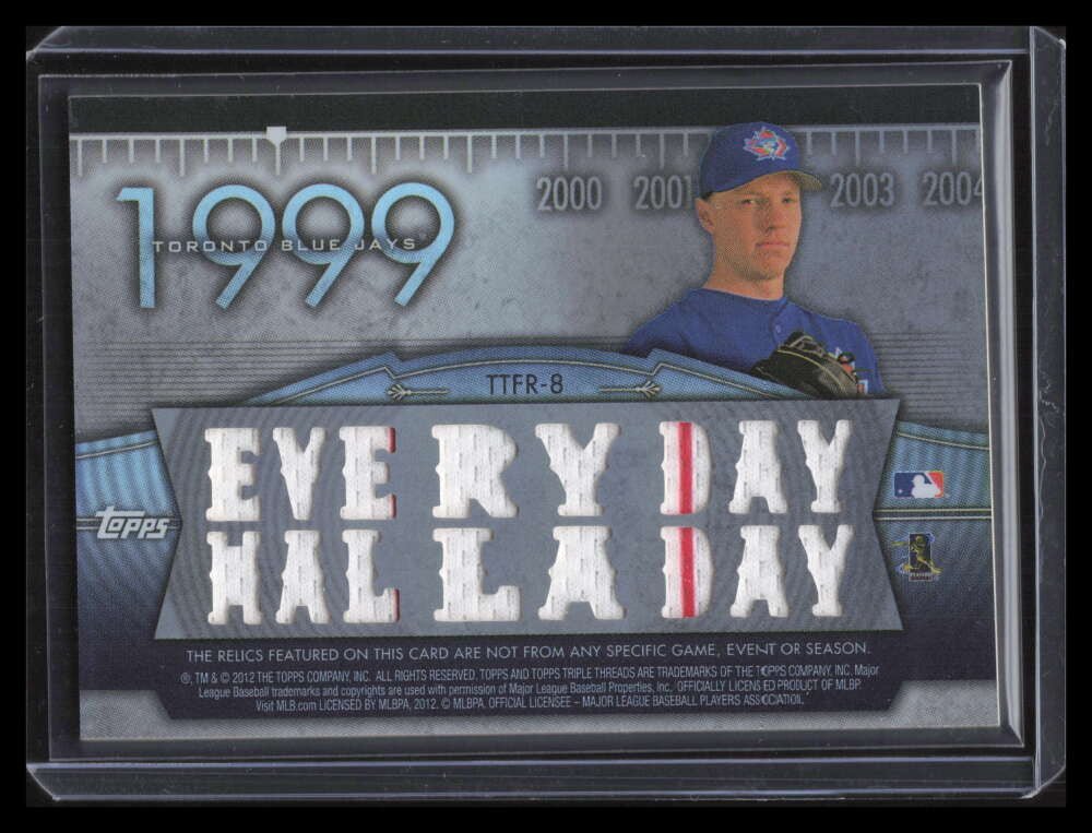 2012 Topps Triple Threads Flashback Relics Roy Halladay Dual Sided Jersey 29/36
