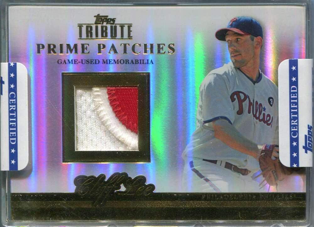 2012 Topps Tribute Prime Patches CL Cliff Lee Patch 2/24