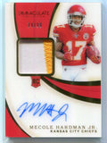 2019 Immaculate Collection 122 Mecole Hardman Jr. Rookie Patch Auto 74/99
