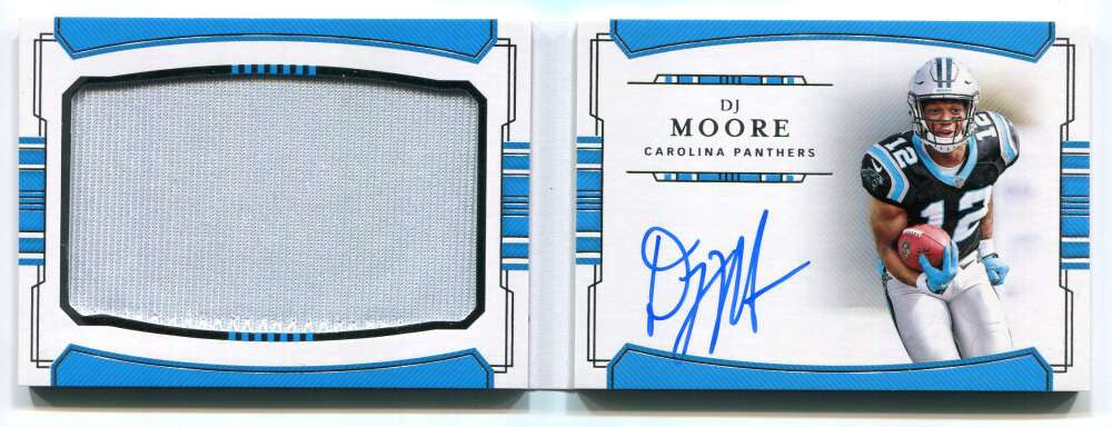 2018 Panini National Treasures Booklet D. J. Moore Rookie Jumbo Patch Auto 68/99