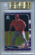2019 Bowman Chrome Purple Refractor 100 Mike Trout 19/250 BGS 9.5 GEM MINT