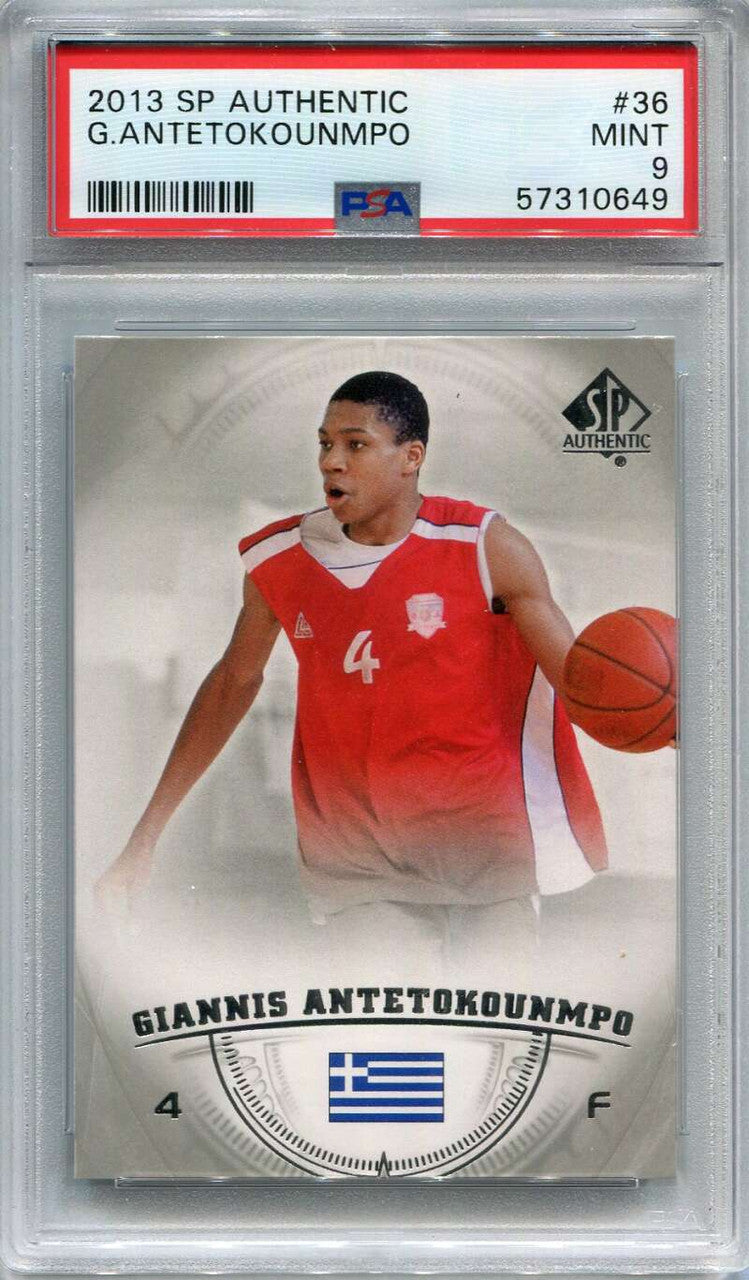 2013-14 SP Authentic 36 Giannis Antetokounmpo Rookie PSA 9 MINT