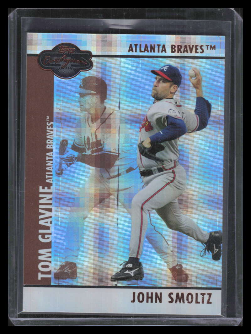 2008 Topps Co-Signers Hyper Plaid Bronze 10b Tom Glavine John Smoltz 41/75