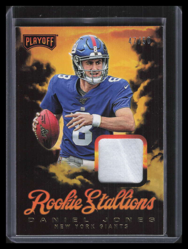 2019 Playoff Rookie Stallions Jerseys Prime 2 Daniel Jones Rookie Patch 47/50