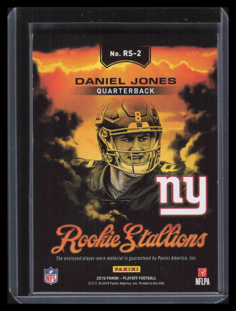 2019 Playoff Rookie Stallions Jerseys Prime 2 Daniel Jones Rookie Patch 47/50