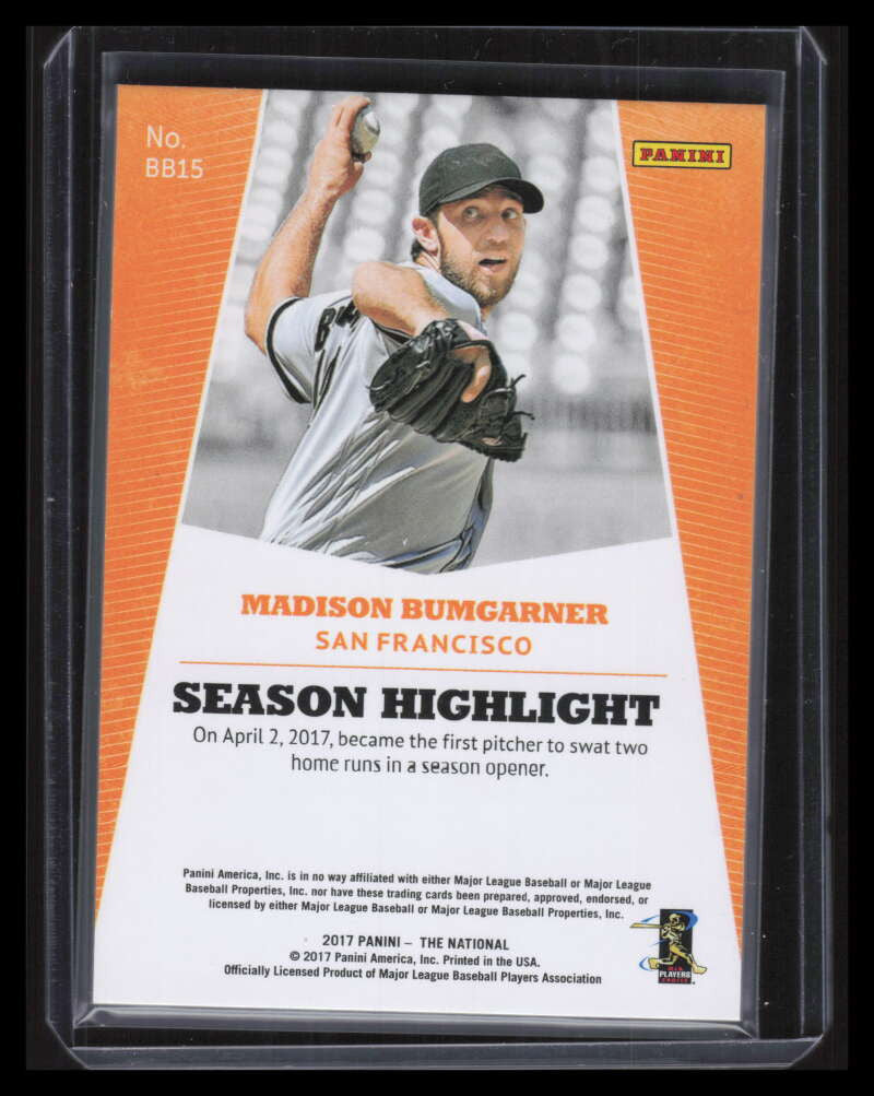 2017 Panini National Convention Escher Squares Thick bb15 Madison Bumgarner 6/10