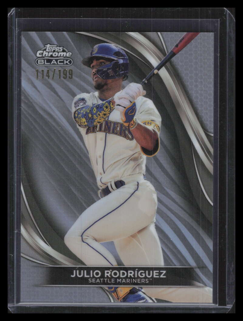 2024 Topps Chrome Black Refractor 82 Julio Rodriguez 114/199