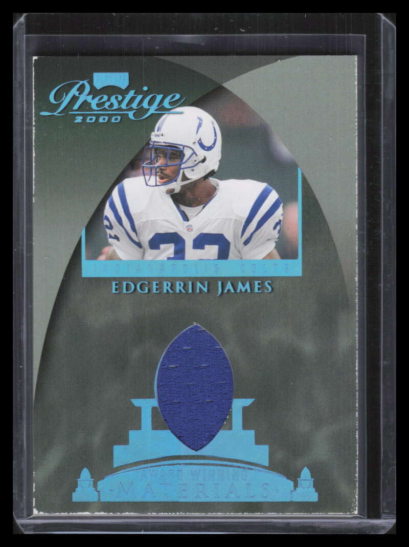 2000 Playoff Prestige Award Winning Materials aw21 Edgerrin James Jersey /75