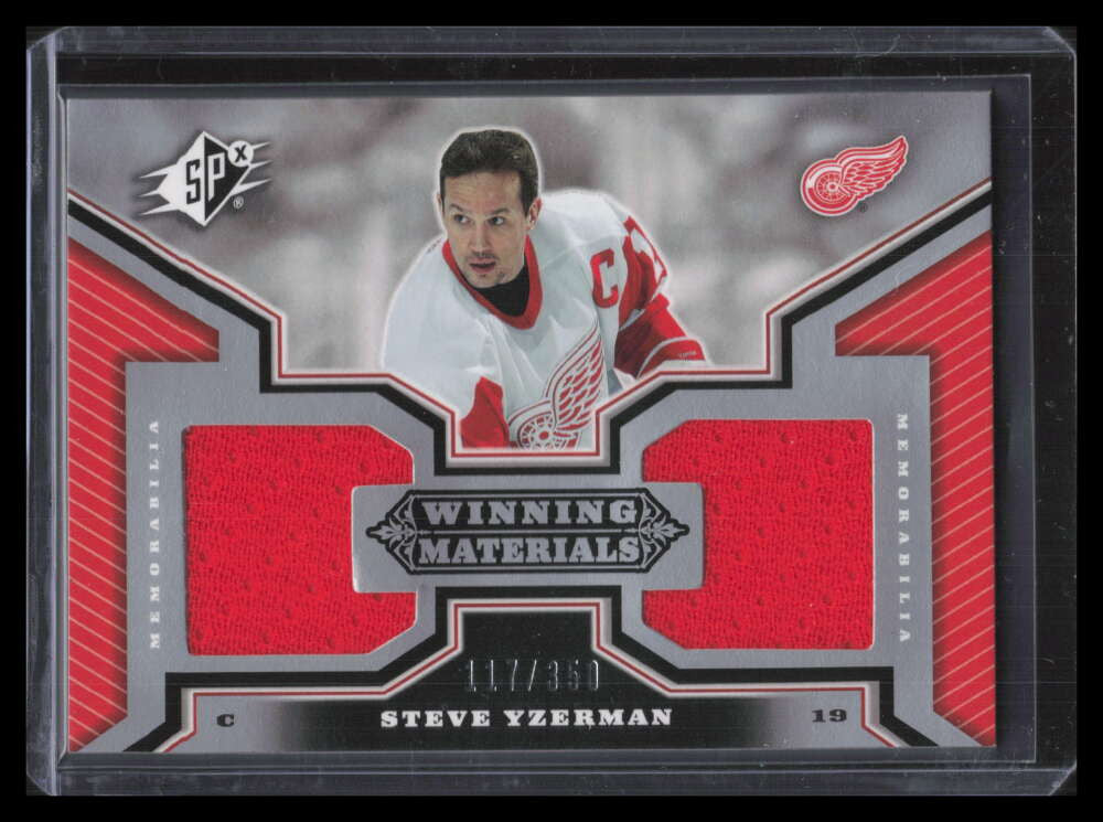2005-06 SPx Winning Materials WMSY Steve Yzerman Dual Jersey 117/350