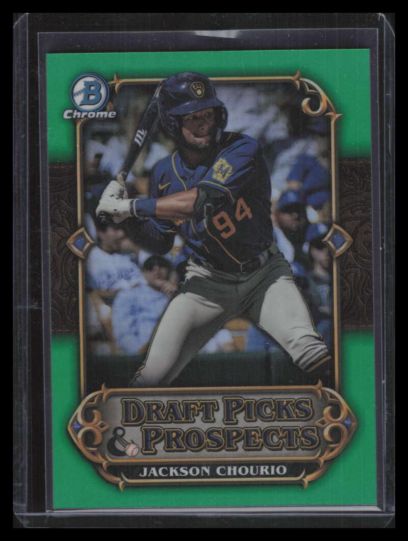 2023 Bowman Chrome Draft Picks Prospects Green Refractor Jackson Chourio RC /99