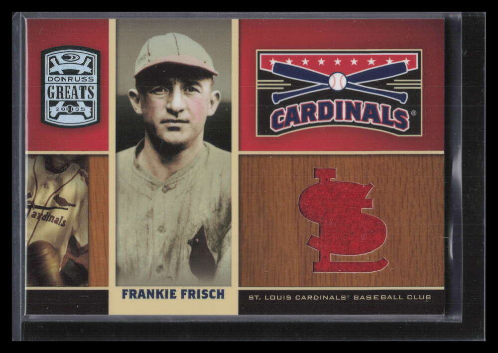 2005 Donruss Greats Redbirds Material 4 Frankie Frisch Jacket Jersey /250