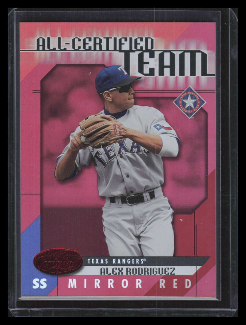 2002 Leaf Certified All-Certified Team Mirror Red 2 Alex Rodriguez 22/75