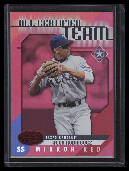 2002 Leaf Certified All-Certified Team Mirror Red 2 Alex Rodriguez 22/75