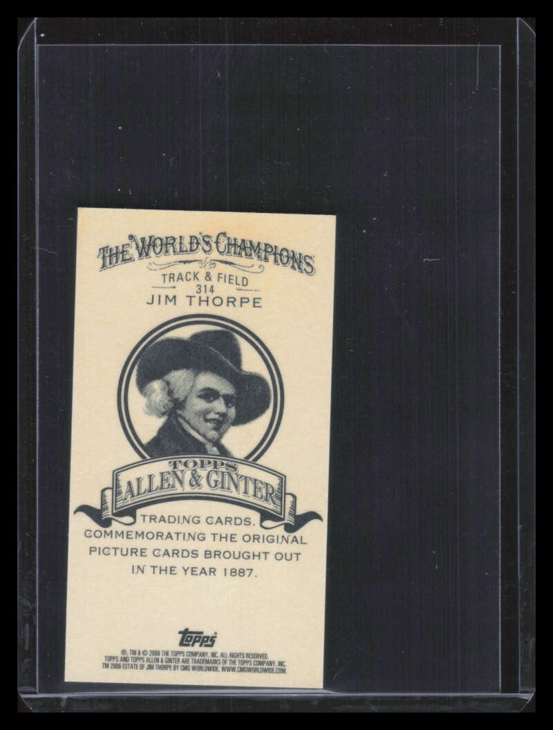 2006 Topps Allen and Ginter Mini A and G Back 314 Jim Thorpe