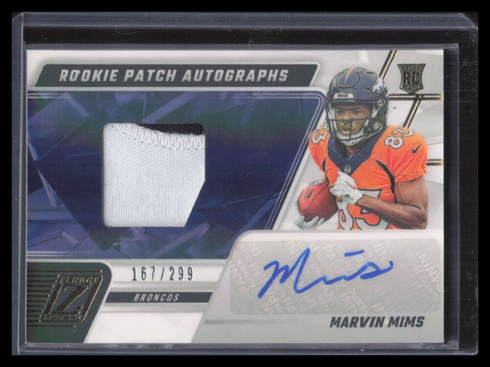 2023 Zenith 224 Marvin Mims Rookie Patch Auto 167/299