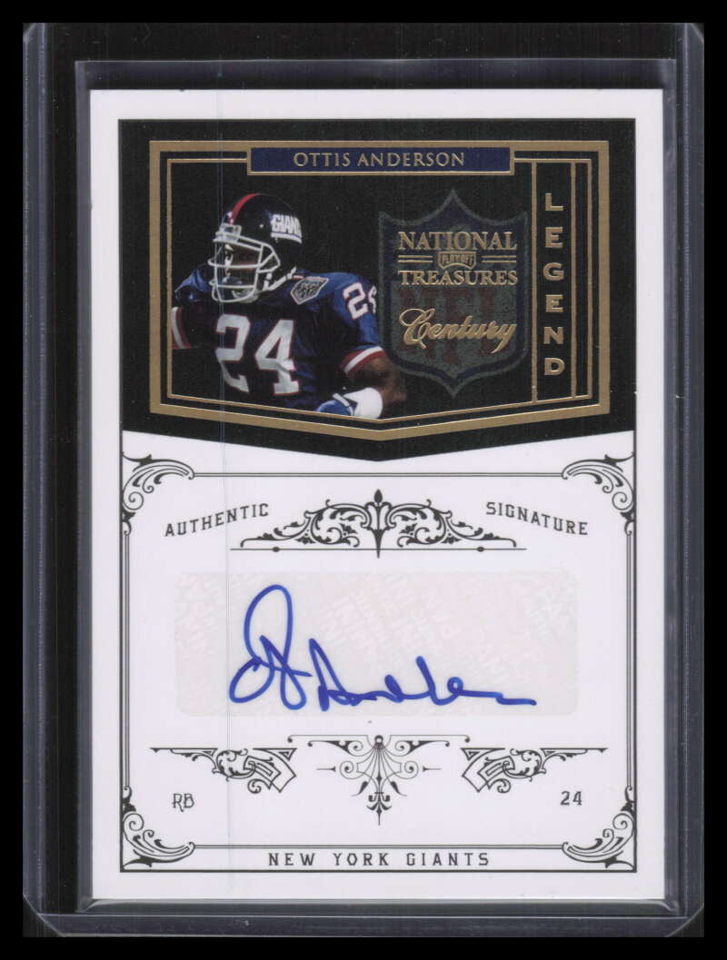 2010 Playoff National Treasures Century Gold Signature Ottis Anderson Auto 14/25