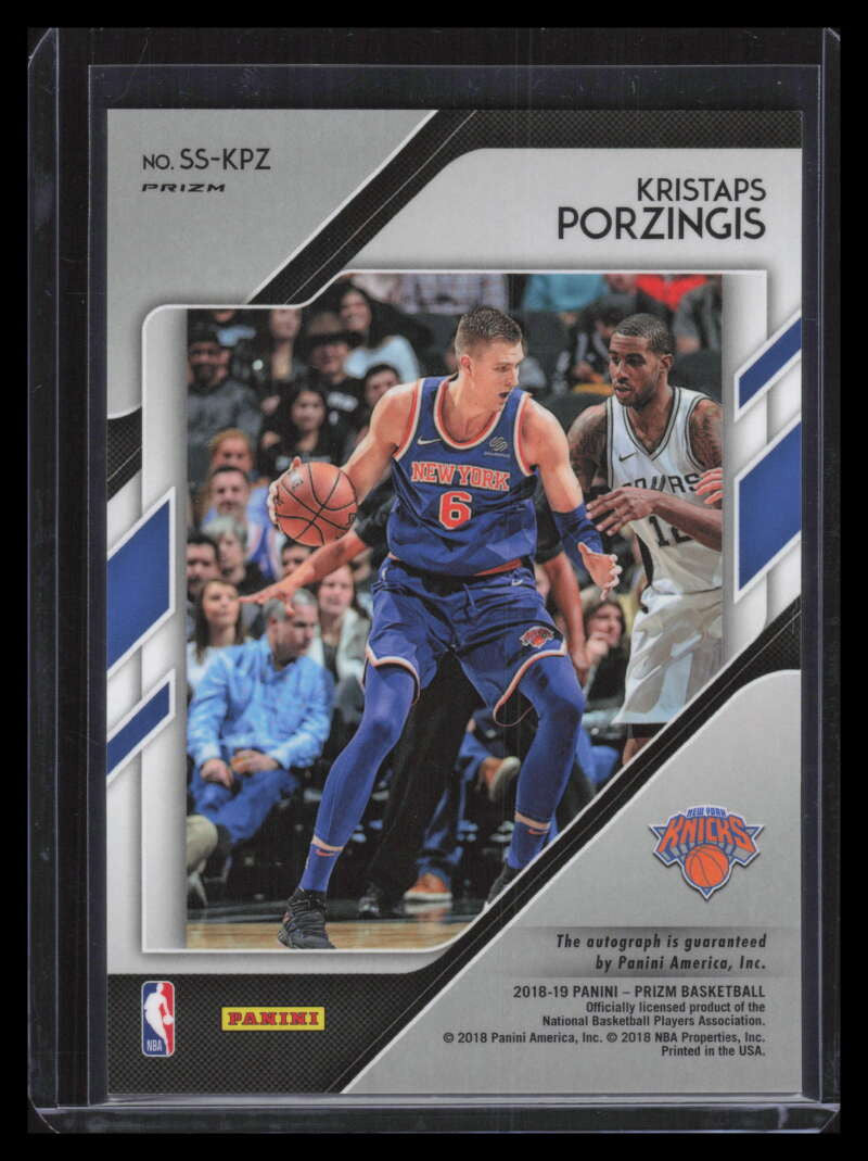 2018-19 Panini Prizm Sensational Signatures Choice 45 Kristaps Porzingis Auto