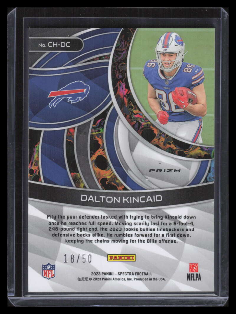 2023 Panini Spectra Chromatic Interstellar 5 Dalton Kincaid Rookie 18/50