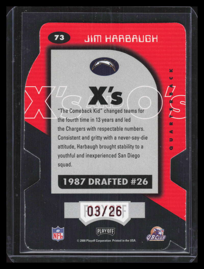 DELETE 148395 2000 Playoff Momentum X's 73 Jim Harbaugh 3/26
