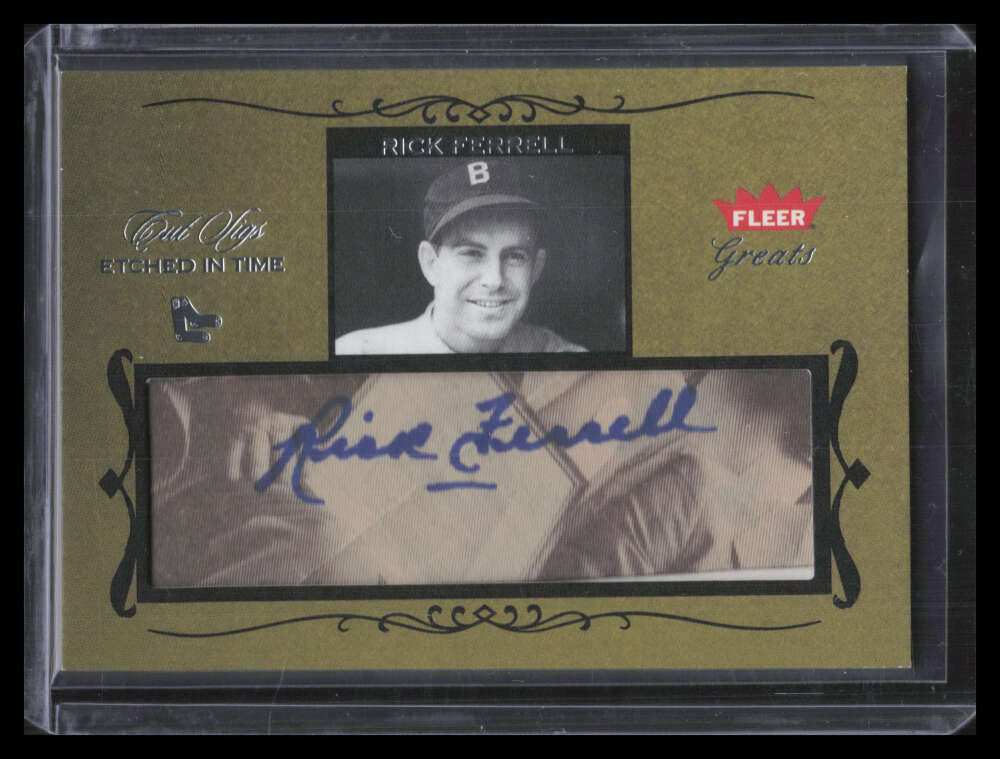 SOLD 148480 2004 Greats of the Game Etched in Time Cuts RF Rick Ferrell Cut Auto 40/50