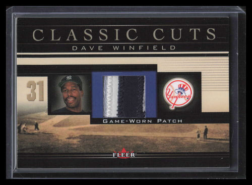 2002 Fleer Classic Cuts Game Used DWP Dave Winfield Patch /25 138040