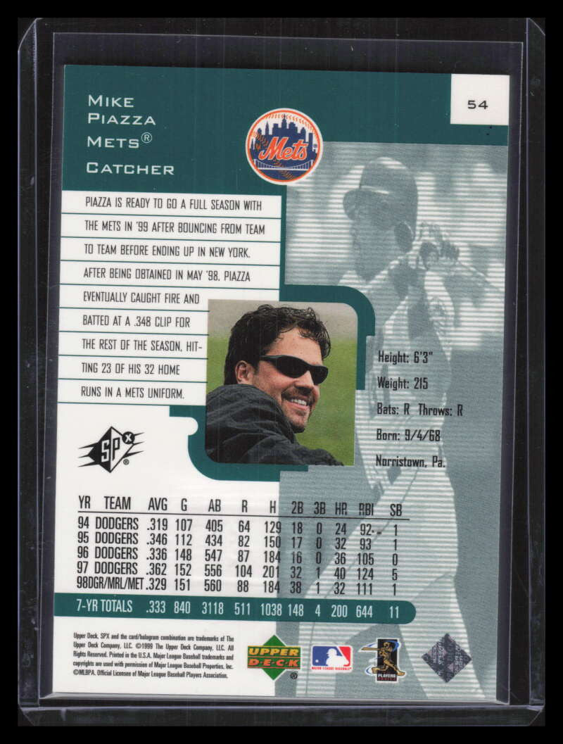 1999 SPx Finite Radiance 54 Mike Piazza 78/100