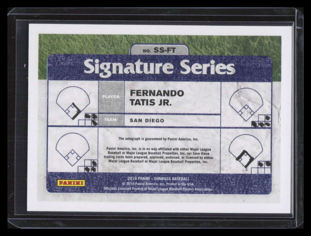 2019 Donruss Signature Series 49 Fernando Tatis Jr. Rookie Auto
