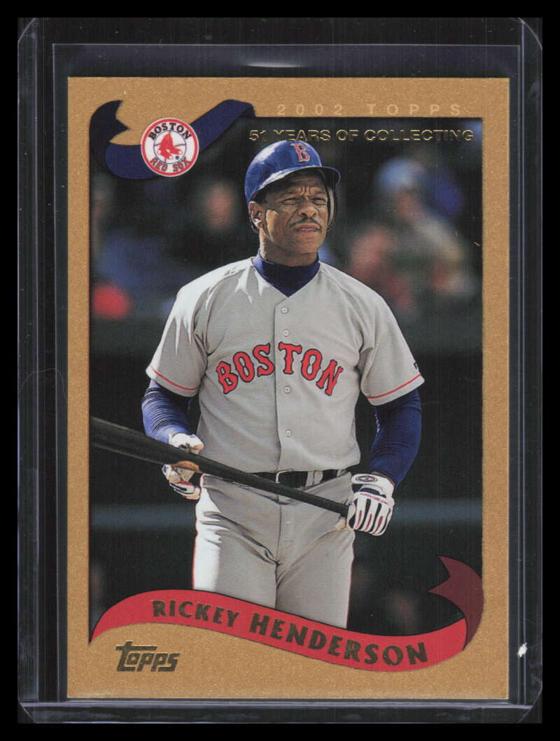 2002 Topps Traded Gold t74 Rickey Henderson 1942/2002