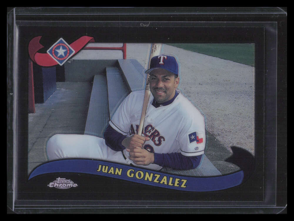 SOLD 148539 2002 Topps Chrome Traded Black Refractor t50 Juan Gonzalez 7/100