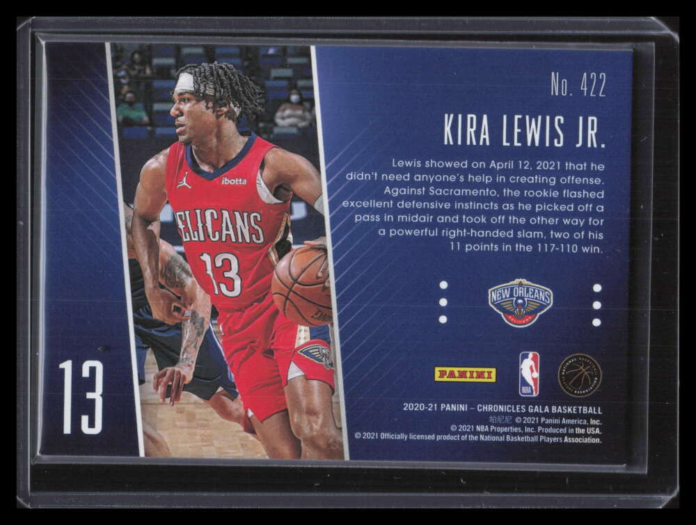 2020-21 Panini Chronicles 422 Kira Lewis Jr. Gala Rookie 1/8