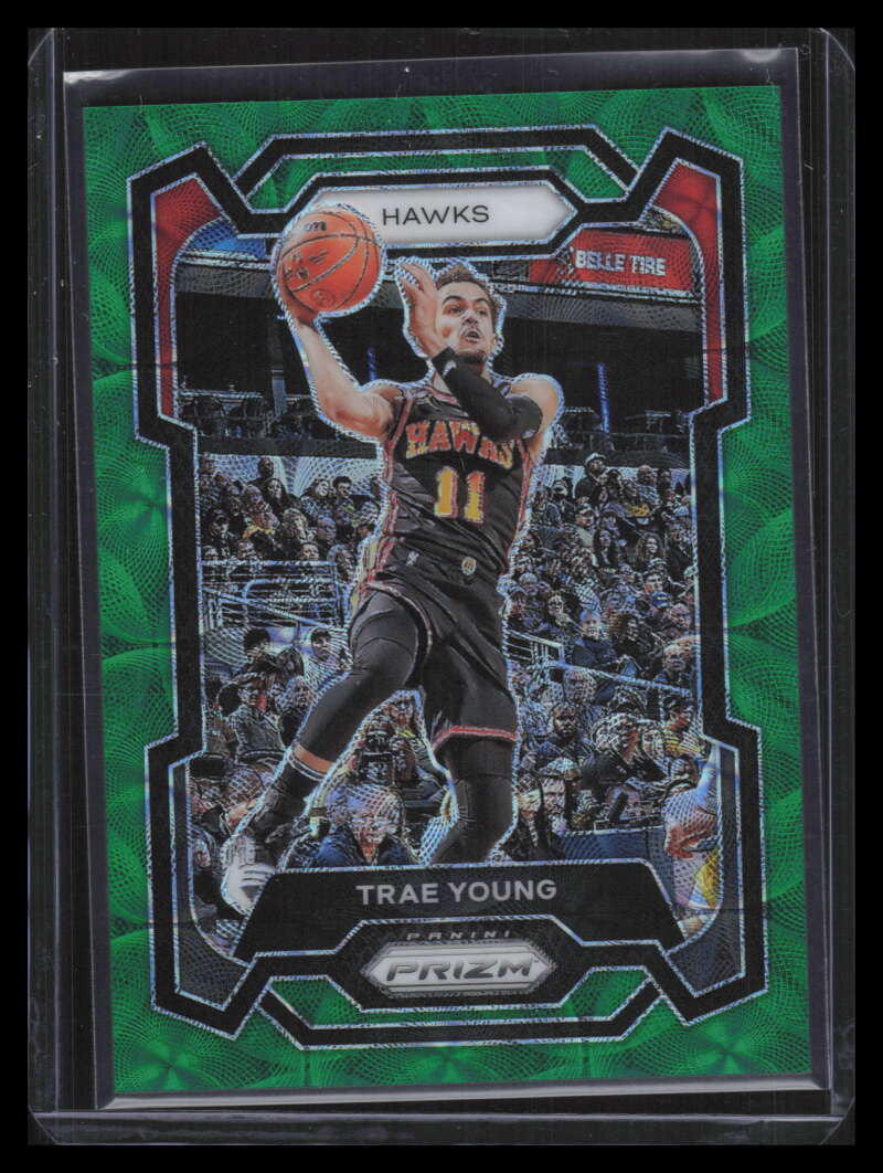 2023-24 Panini Prizm Prizms Choice Green Refractor 3 Trae Young 4/8